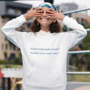 Veste À Capuche Chaque Début Précose Compte Typographie Minimale