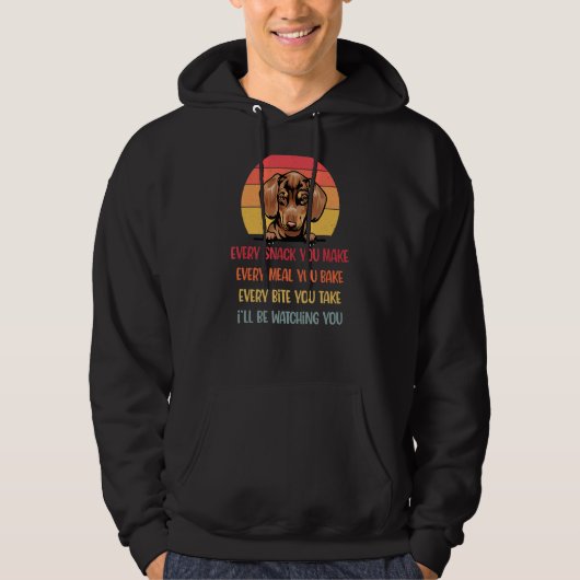 Veste À Capuche Chaque Snack Que Vous Faites Dachshund Chien Maman (Devant)