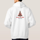 Veste À Capuche Charmant pull Christmas Tree à carreaux, cadeau co (Dos)