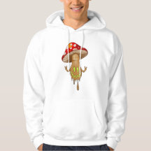 Chartreuse Yeux mignon Champignons Sweatshirt à ca