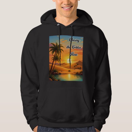 Veste À Capuche Chasser l'heure dorée Désert Couché d'Aesthetic (Devant)