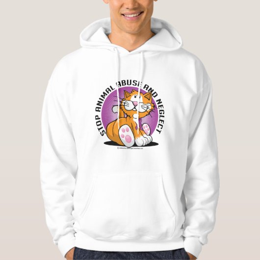 Veste À Capuche Chat animal d'abus (Devant)