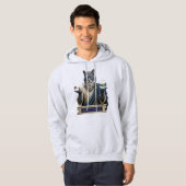 Veste À Capuche Chat Archimède Bleu Russe (Devant entier)