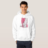 Veste À Capuche Chat avec des fleurs (Devant entier)