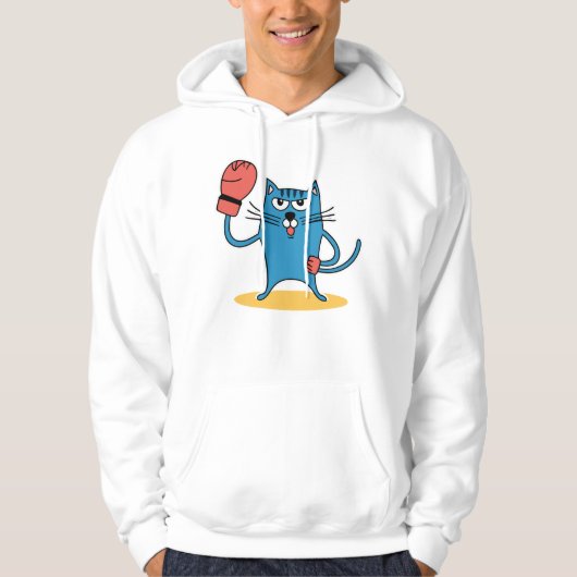 Veste À Capuche Chat avec gants de boxe (Devant)