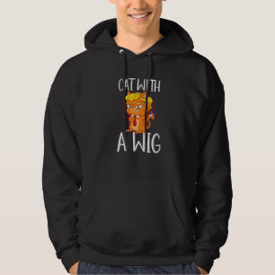 Veste À Capuche Chat avec perruque faux cheveux