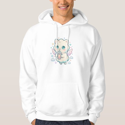 Veste À Capuche Chat Boba Chibi Kawaii (Devant)