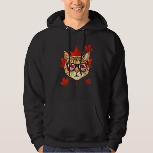 Veste À Capuche Chat canadien Maple Ree Leaf Canada Drapeau Kitten