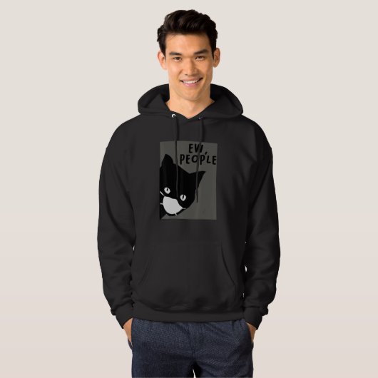 Veste À Capuche Chat Chat Avec Masque Visage Ew Personnes Chat 1 (Devant entier)