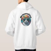 Veste À Capuche Chat cool "Be Pawsitive" Motivational Sticker (Dos)