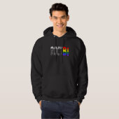 Veste À Capuche Chat de boxe - Lgbt Rainbow Pride Graphic (Devant entier)