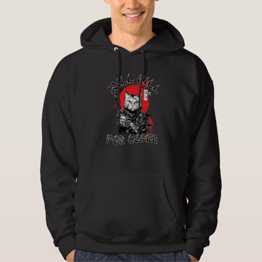 Veste À Capuche Chat de Coffee (Devant)