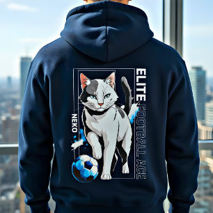 Veste À Capuche Chat de foot design mignon pour les amateurs de ch