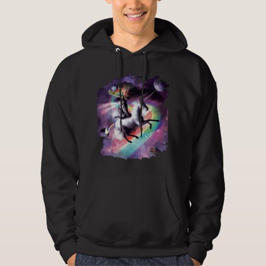 Veste À Capuche Chat de l'Espace Chevalier Licorne - Laser, Tacos (Devant)