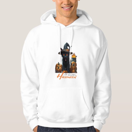 Veste À Capuche Chat d'Halloween  (Devant)