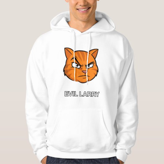 Veste À Capuche Chat drôle Larry méchant (Devant)
