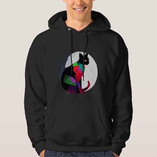 Veste À Capuche Chat élégant peint (Devant)