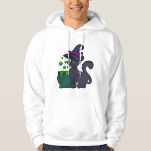 Veste À Capuche Chat en sorcière avec Cauldron