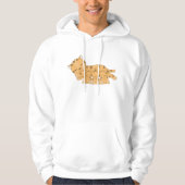Veste À Capuche Chat endormi avec des chatons tétant (Devant)