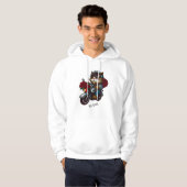 Veste À Capuche Chat équitation moto roses rouges fleurs mon amour (Devant entier)