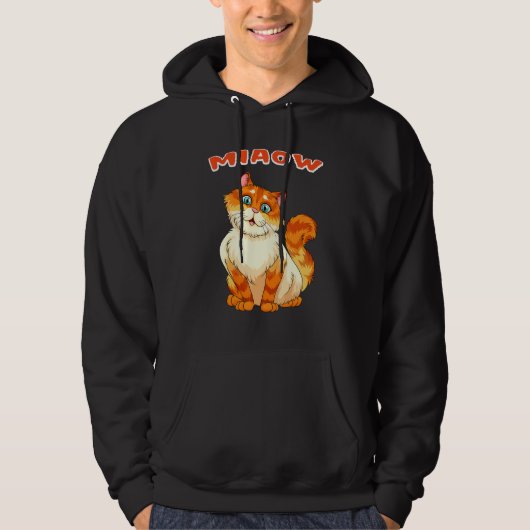 Veste À Capuche Chat Miaou Chat (Devant)