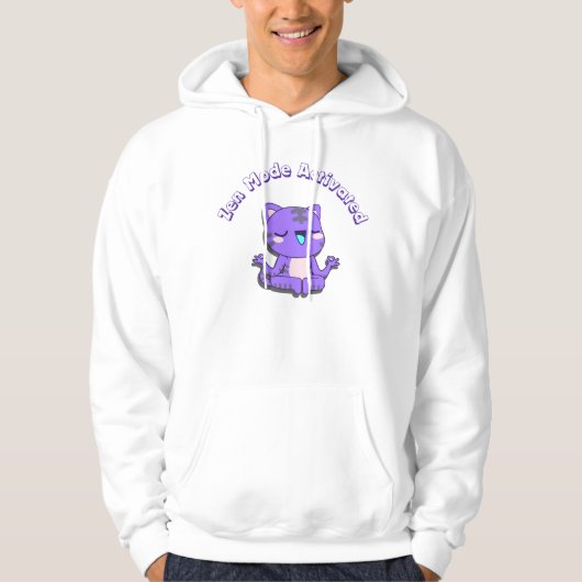 Veste À Capuche chat mignon, mode zen, chat zen (Devant)