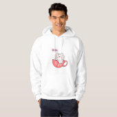 Veste À Capuche chat miow dans une tasse (Devant entier)