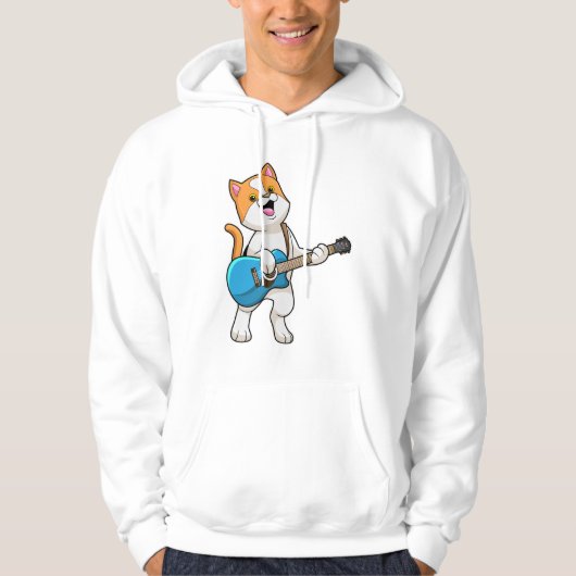 Veste À Capuche Chat Musique avec guitare (Devant)