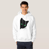 Veste À Capuche chat noir aux yeux verts (Devant entier)