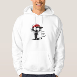 Veste À Capuche Chat noir C'est bon Je vais bien Tout va bien Fu