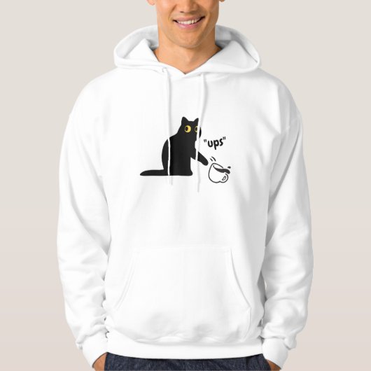 Veste À Capuche Chat noir vilain (Devant)
