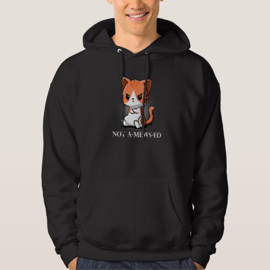 Veste À Capuche Chat Pas Des Blagues Mews Ed Sarcastic Chatons Pas (Devant)