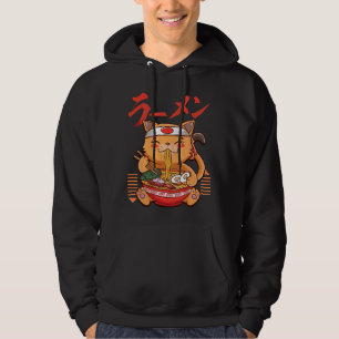 Veste À Capuche Chat Ramen Japonais Anime Mignon Kawaii Chat Chanc