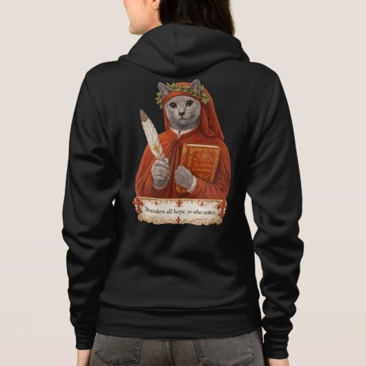 Veste À Capuche Chat Russe Bleu Dante Alighieri (Dos)