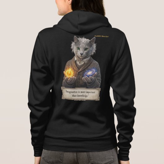 Veste À Capuche Chat Russe Bleu Einstein - Imagination (Dos)