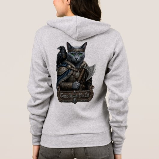 Veste À Capuche Chat Russe Bleu Noble Odin (Dos)