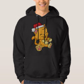 Veste À Capuche Chat Santa Claus Casquette Manger Pizza Funny Noël (Devant)