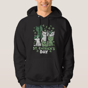 Veste À Capuche Chat St Patrick's Day Drôle Catrick's Day