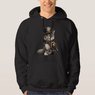 Veste À Capuche Chat Steampunk Avec Chapeau Conception Graphique C