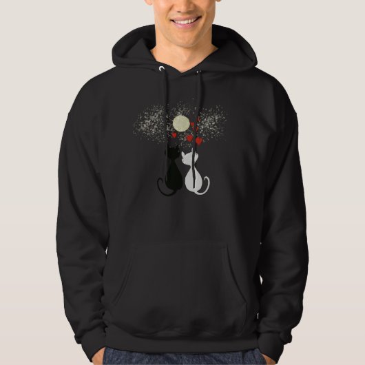 Veste À Capuche Chats amoureux (Devant)
