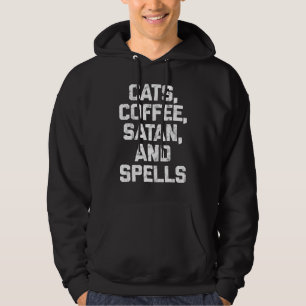 Veste À Capuche Chats Café Satan Et Spells Sorcière Witchy Gothic