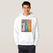 Veste À Capuche chats souriants (Devant entier)