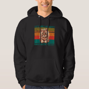 Veste À Capuche Chats vintages M'Ont Rendu Heureux - Humain M'A Fa