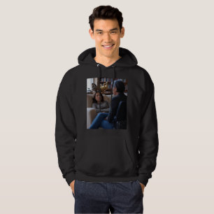 Veste À Capuche Chemise à capuchon noire pour hommes Fascination p