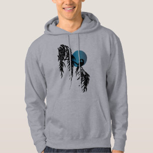 Veste À Capuche Chemise bilatérale de lune bleue