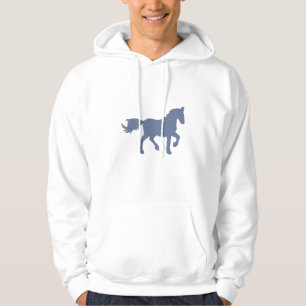 Veste À Capuche Chemise Bleue du Cheval du Zodiaque – Cadeau d'Ast