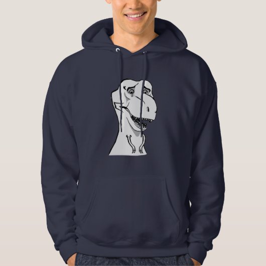 Veste À Capuche Chemise correcte de Dino Meme (Devant)