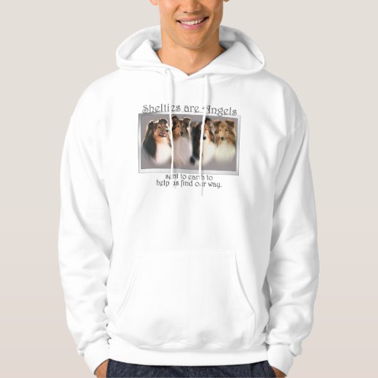 Veste À Capuche Chemise d'ange de Sheltie (Devant)