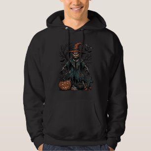 Veste À Capuche Chemise de citrouille d'Halloween Épouvantail Sorc