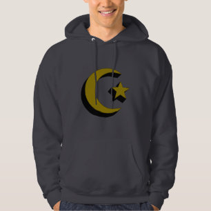 Veste À Capuche Chemise de croissant et d'étoile